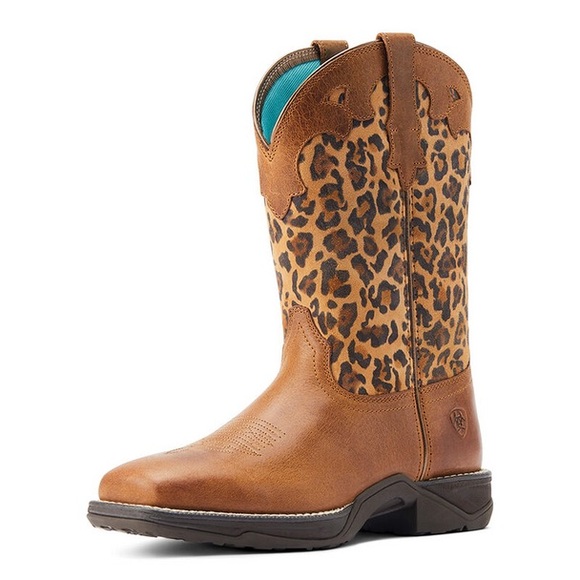Ariat Women's Anthem Savanna Boots with Leopard and Brown - Picture 1 of 5